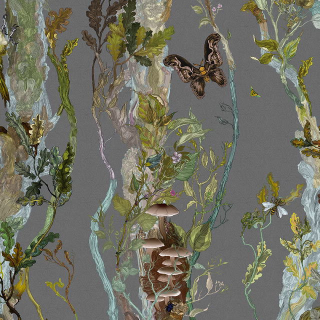 Indie Wood Wallpaper Iron fabric