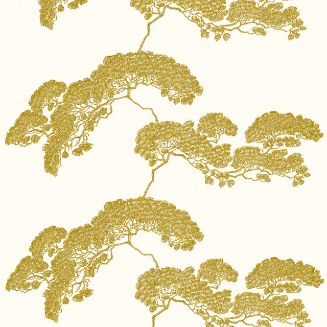 Japanese Tree Fabric Acid Green fabric