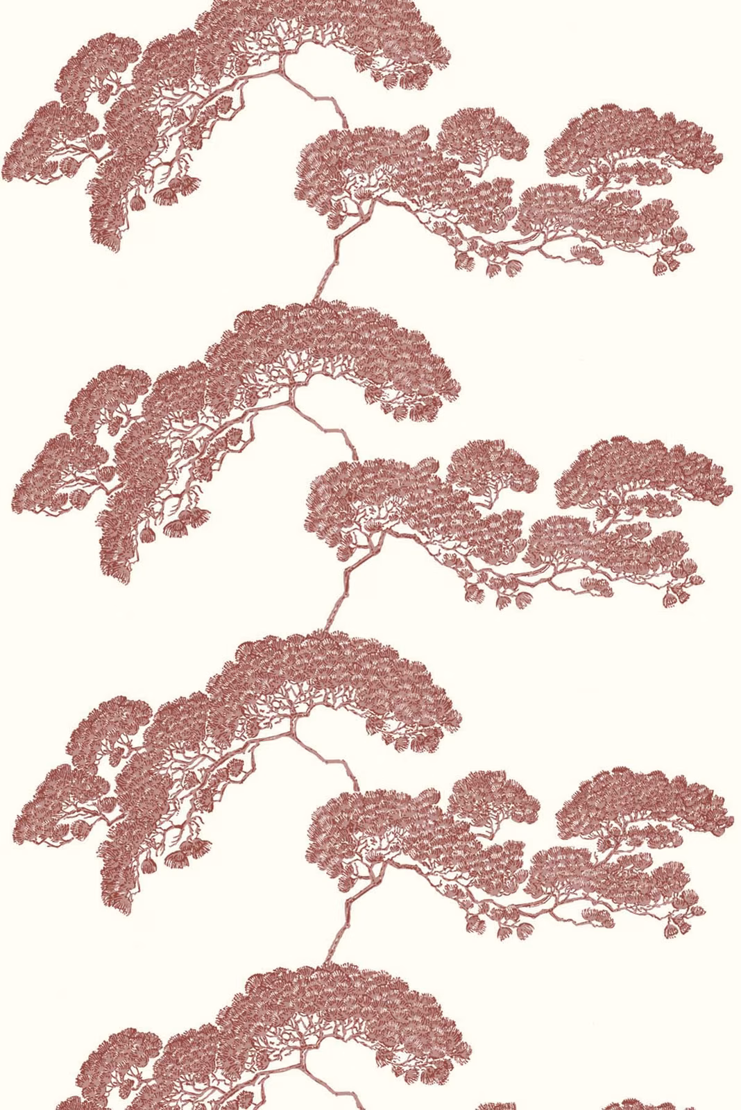 Japanese Tree Fabric Autumn Red fabric