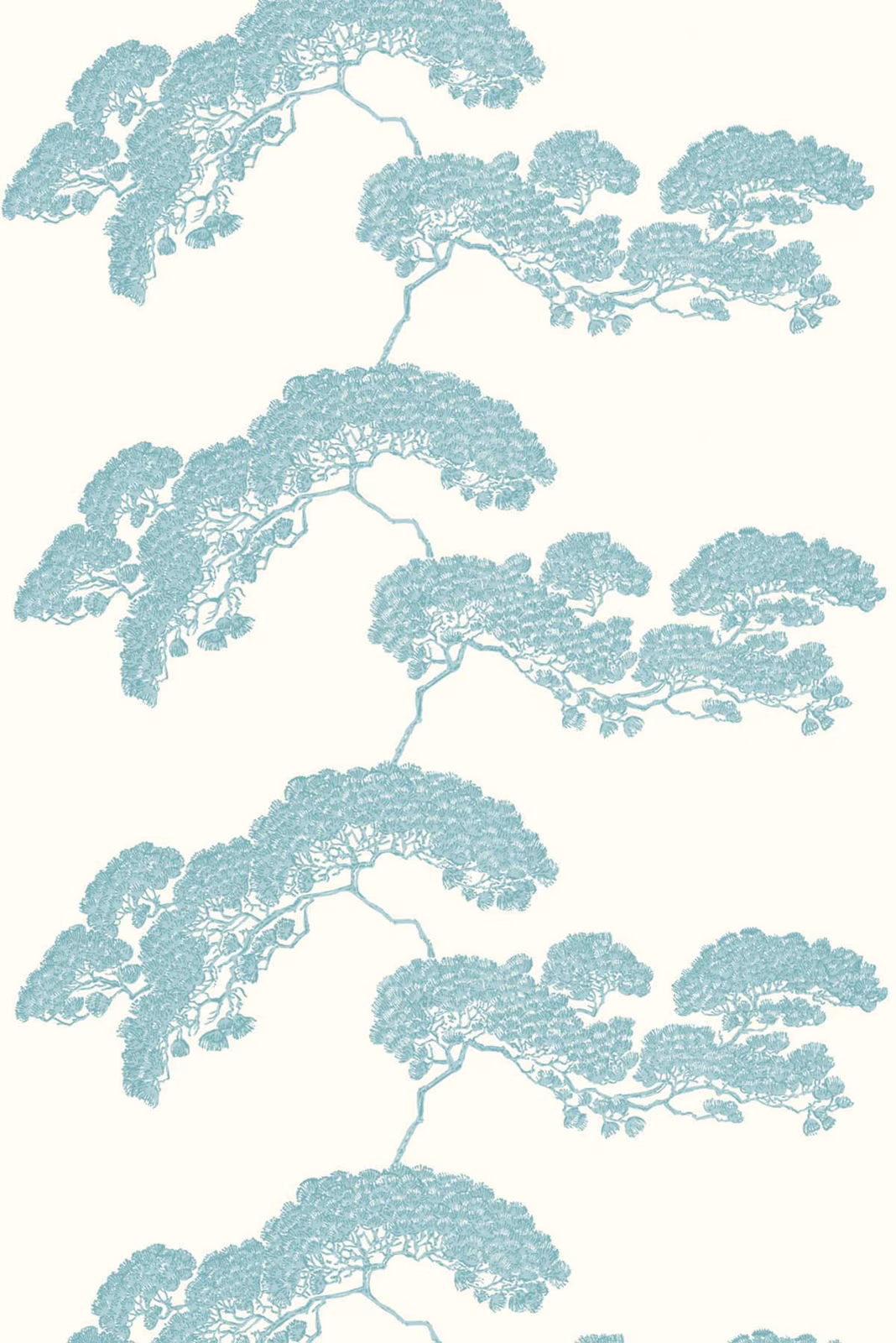 Japanese Tree Fabric Pale Blue fabric