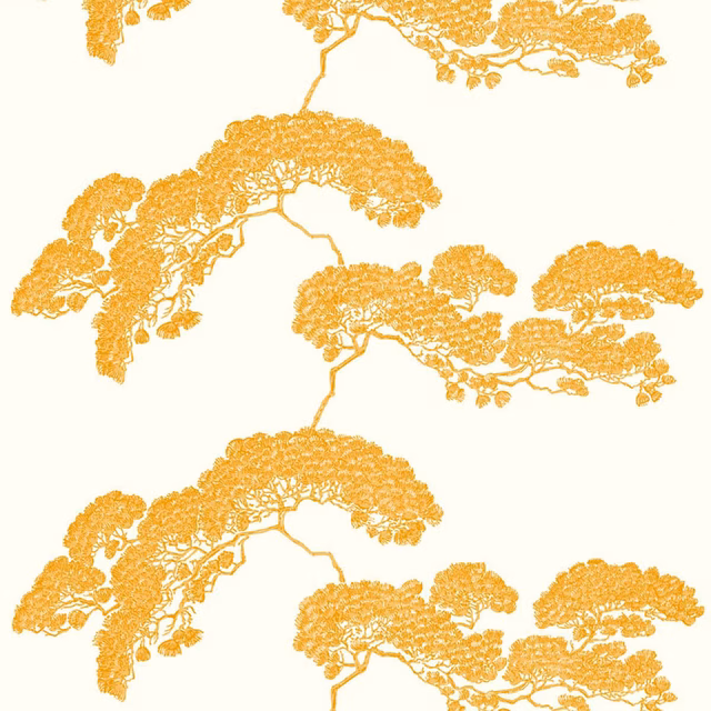 Japanese Tree Fabric Yellow fabric