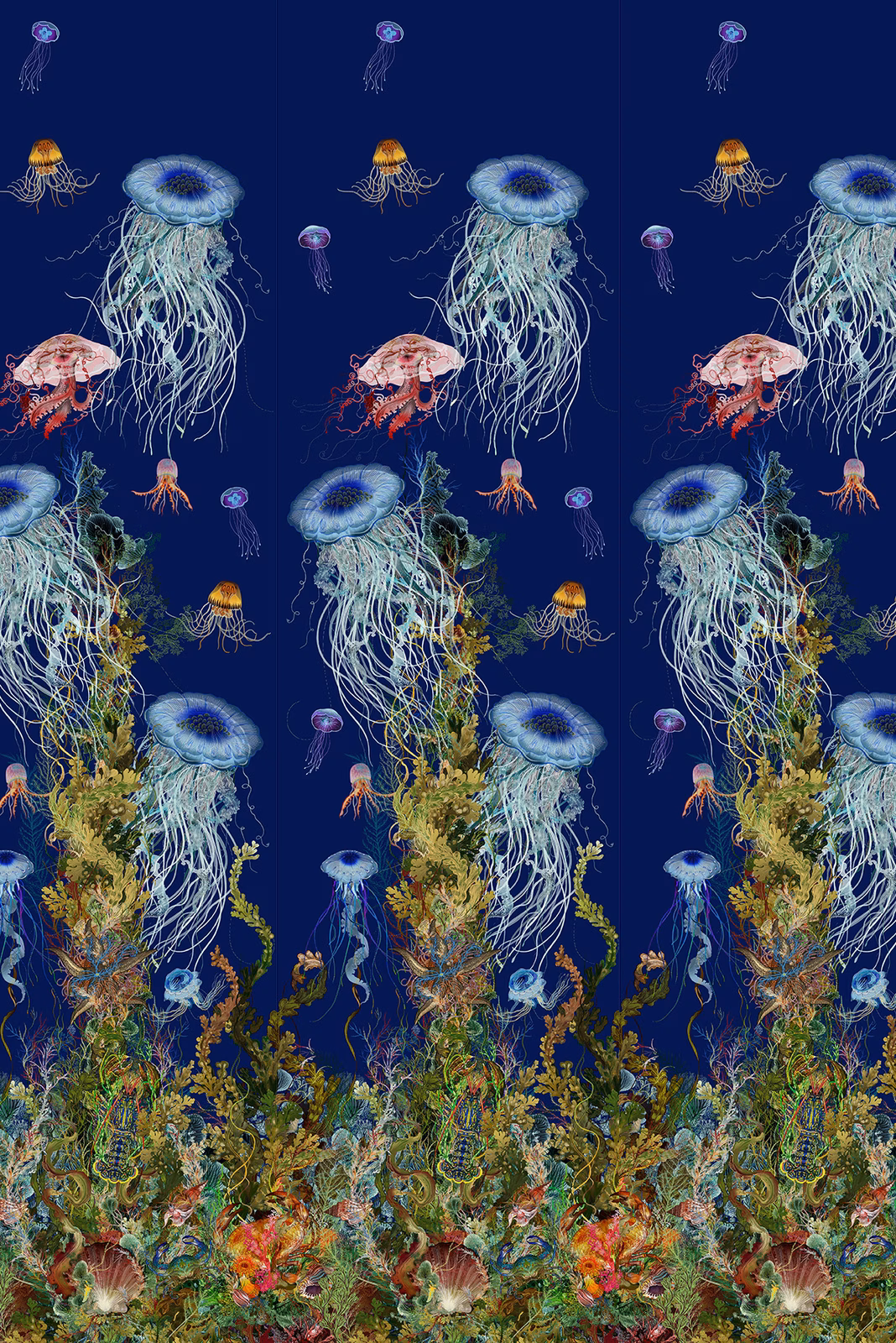 Jellyfish Wallpaper Panel fabric
