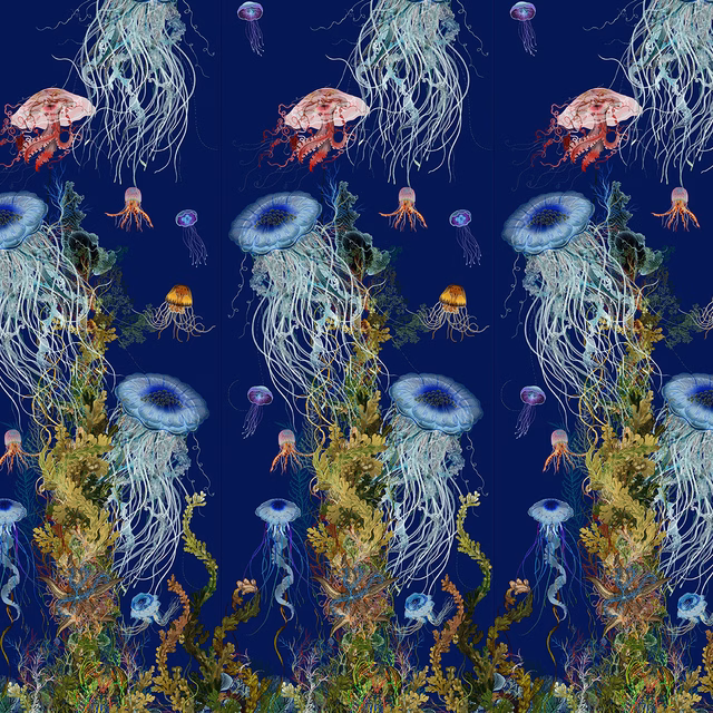 Jellyfish Wallpaper Panel fabric