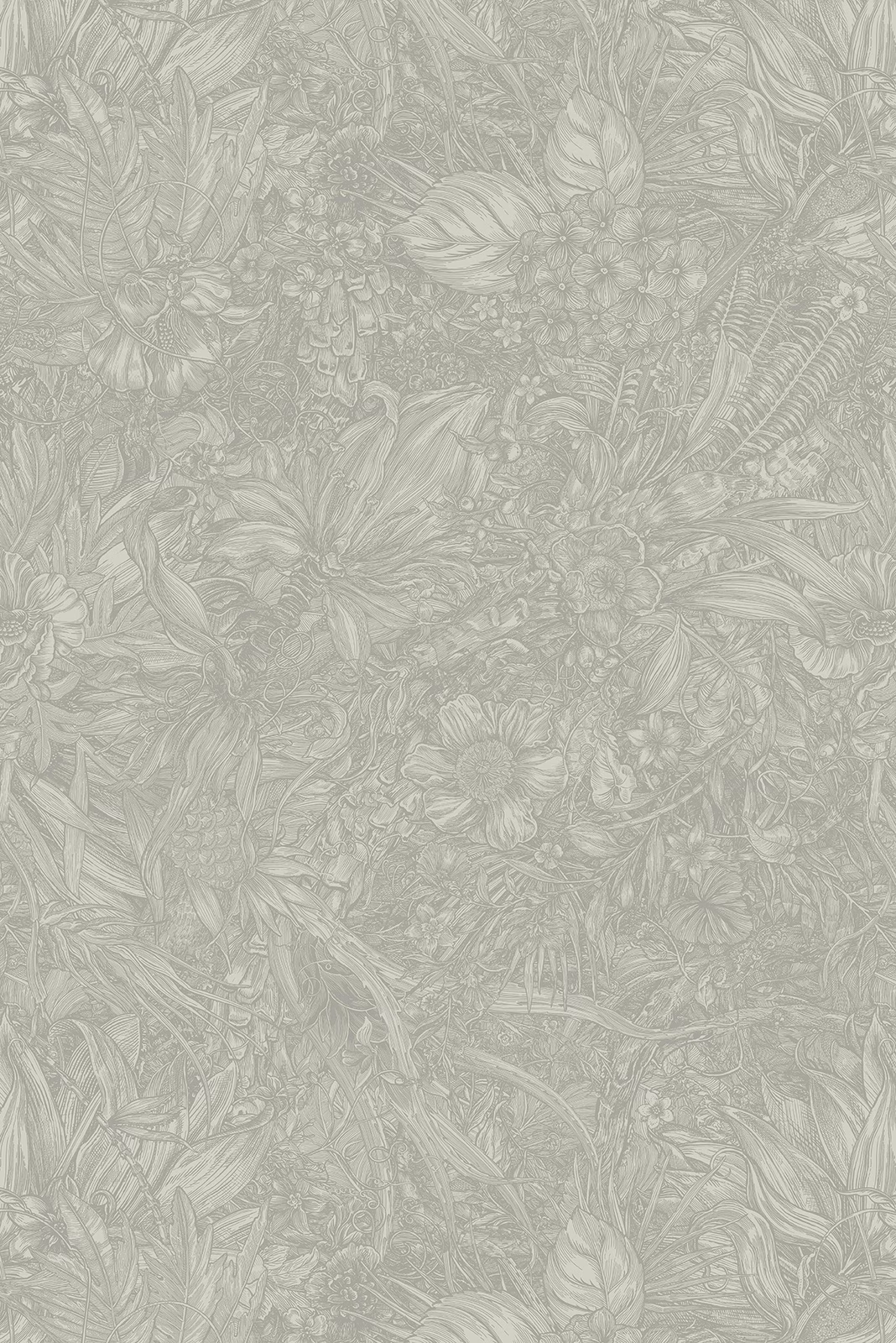 Jungle Tangle Superwide Wallpaper Dusted Sage fabric