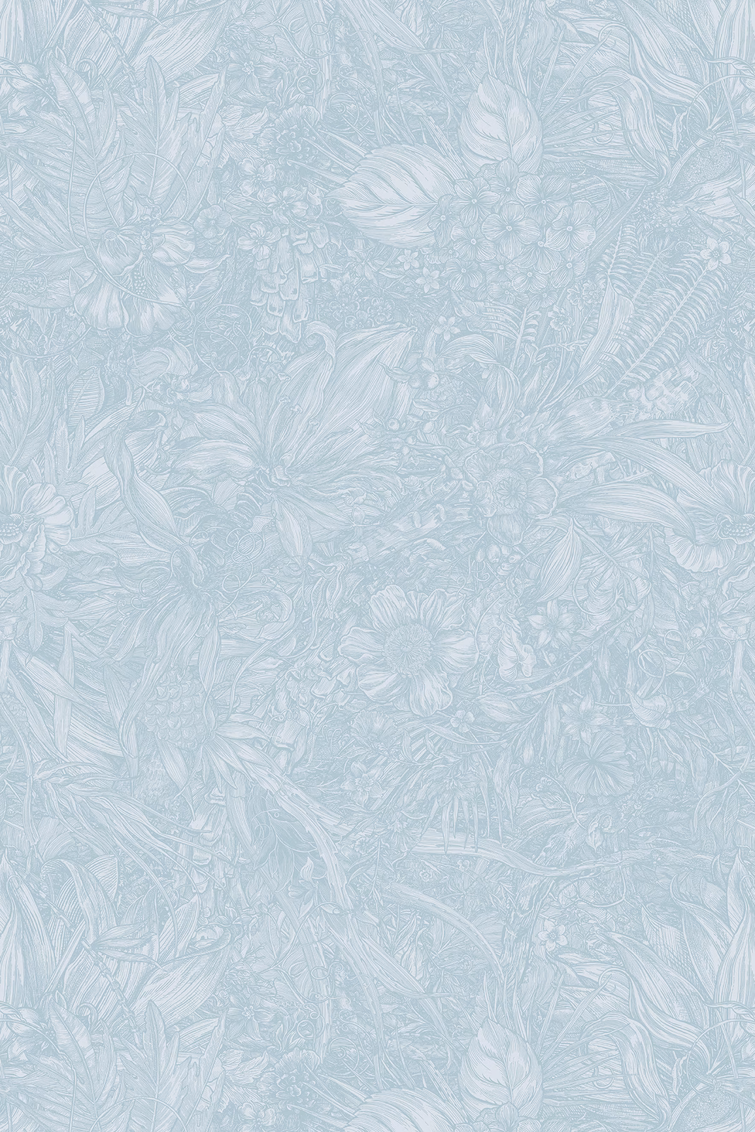 Jungle Tangle Superwide Wallpaper Sea Glass fabric
