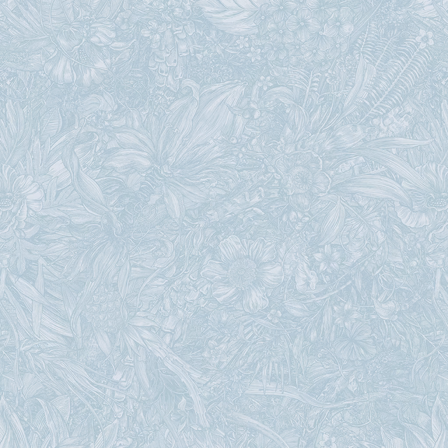 Jungle Tangle Superwide Wallpaper Sea Glass fabric