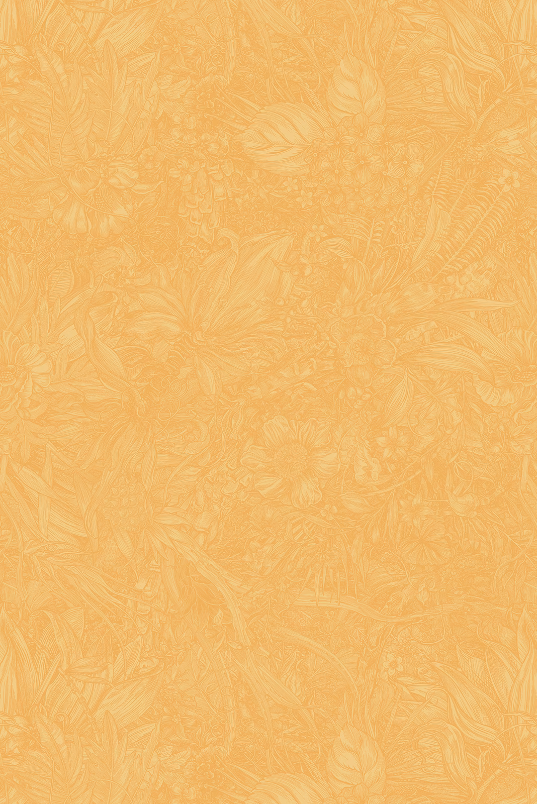 Jungle Tangle Superwide Wallpaper Toasted Gorse fabric