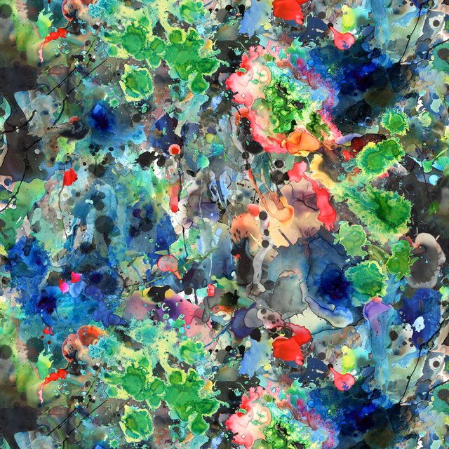 Kaleido Splatt All Over Velvet Fabric Original fabric