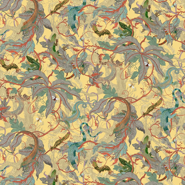 Lacerta Wallpaper Mimosa fabric
