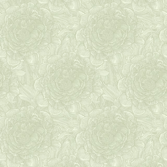 Large Tudor Rose Wallpaper Soft Lime fabric