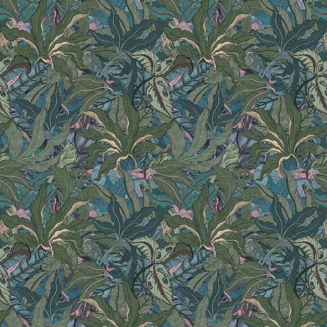 Leaforia Fabric Verde fabric