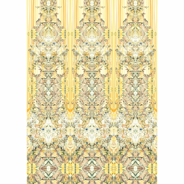 Marble Damask Wallpaper Panels Yellows fabric