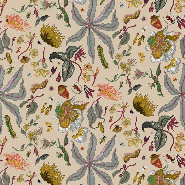 Morphology Wallpaper Beige fabric