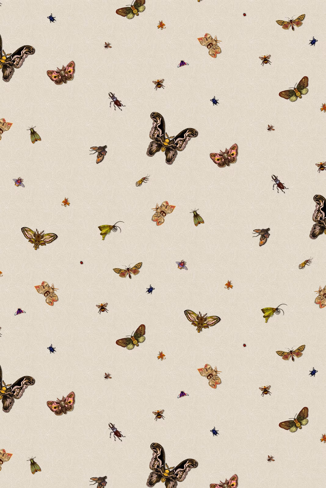 Nightcrawlers Wallpaper Warm Stone fabric