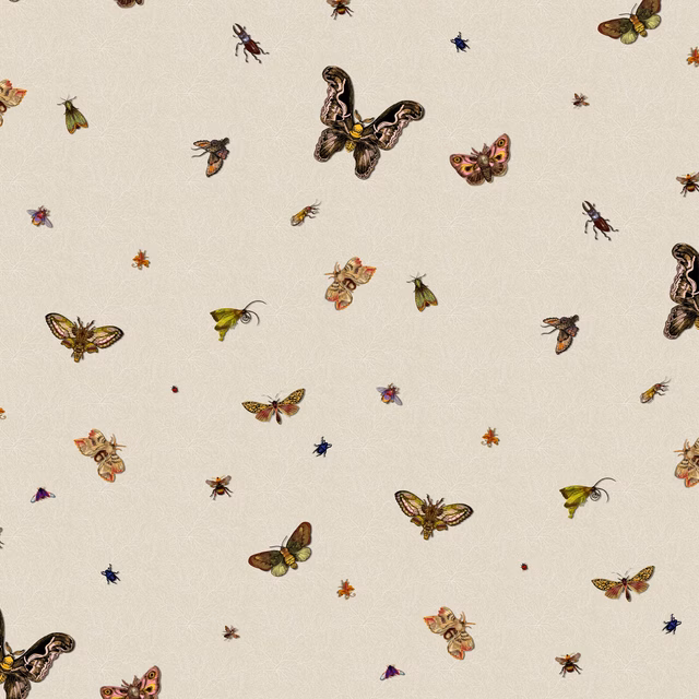 Nightcrawlers Wallpaper Warm Stone fabric