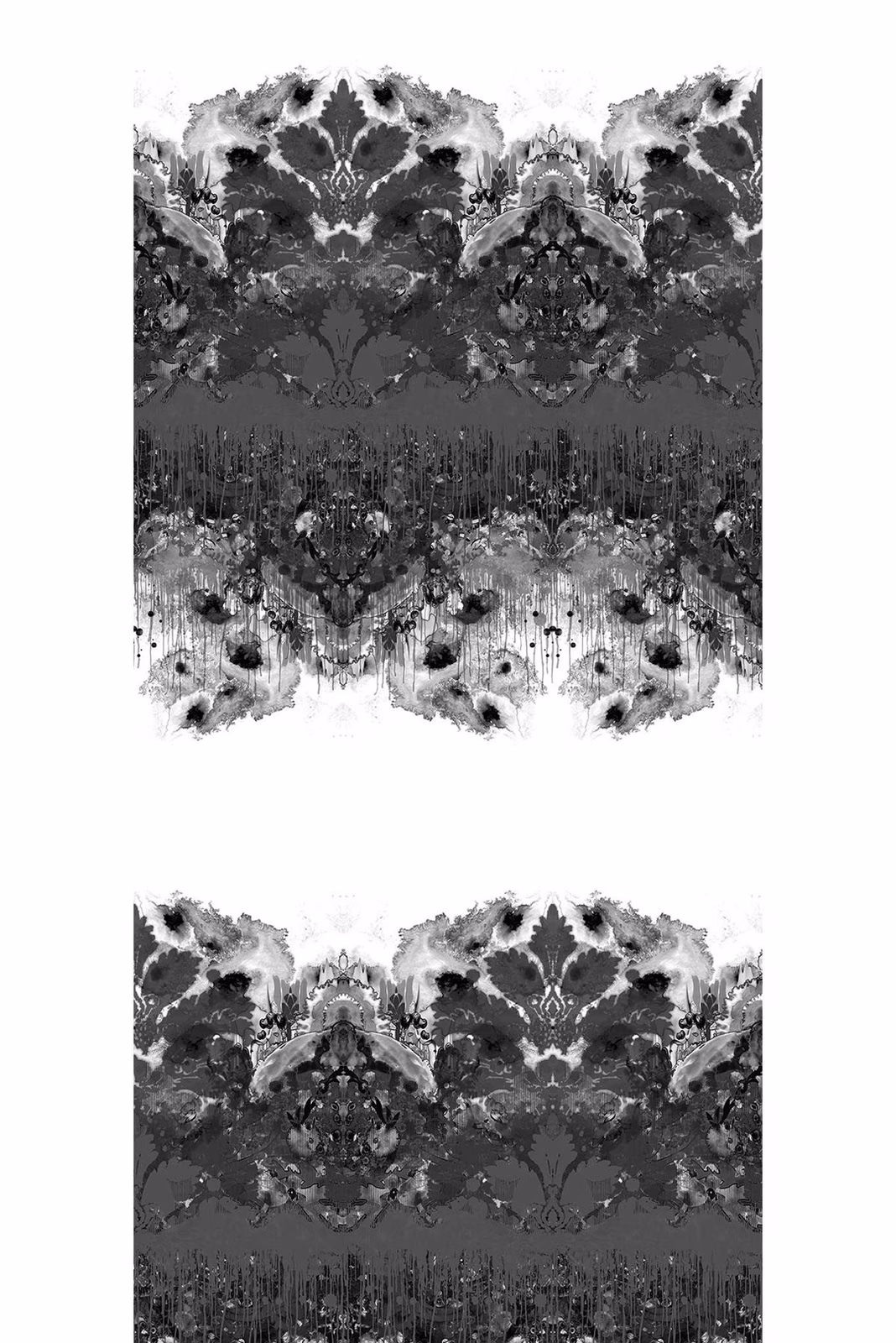 Omni Drips Wallpaper Panels Grey fabric