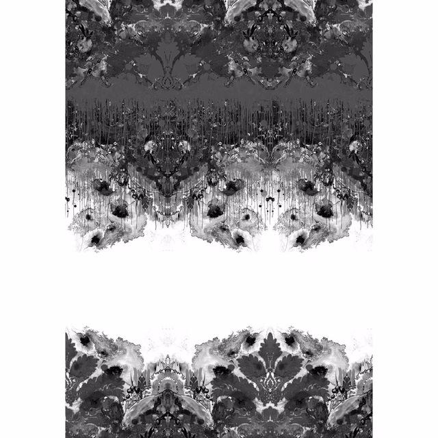 Omni Drips Wallpaper Panels Grey fabric