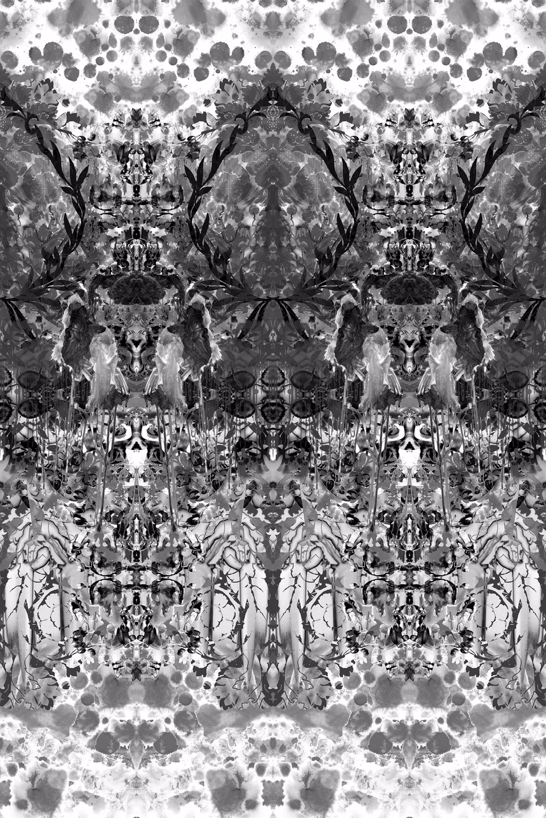 Omni Splatt Wallpaper Grey fabric