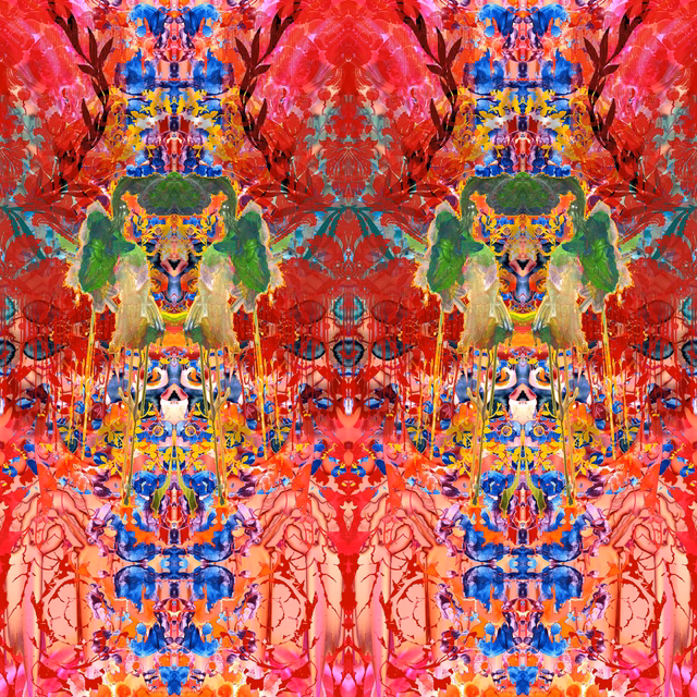 Omni Splatt Wallpaper Orange fabric