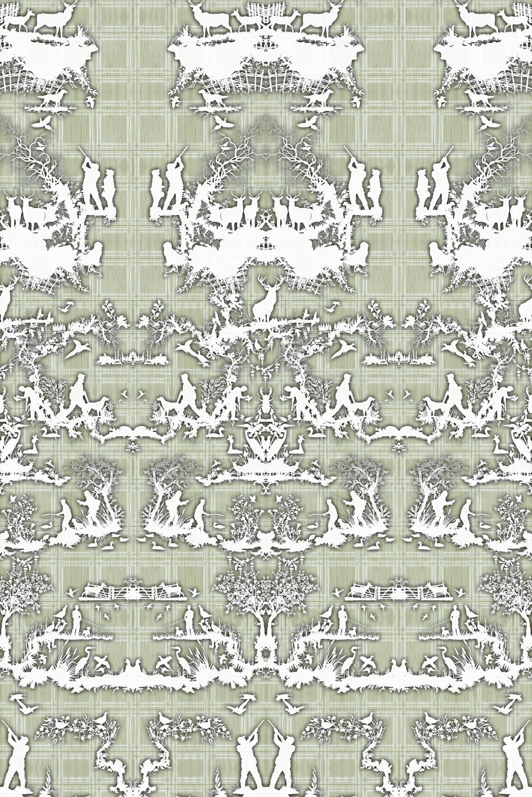 Open Season Wallpaper Sage fabric