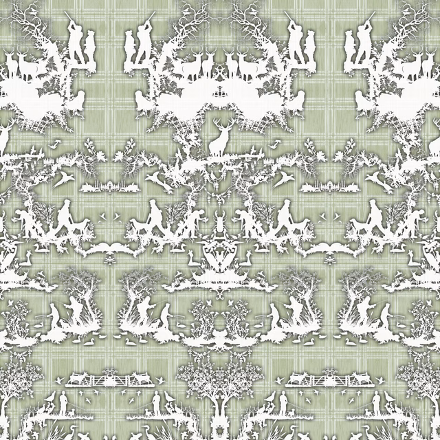 Open Season Wallpaper Sage fabric