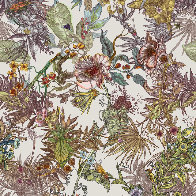 Opera Botanica Fabric Bone fabric