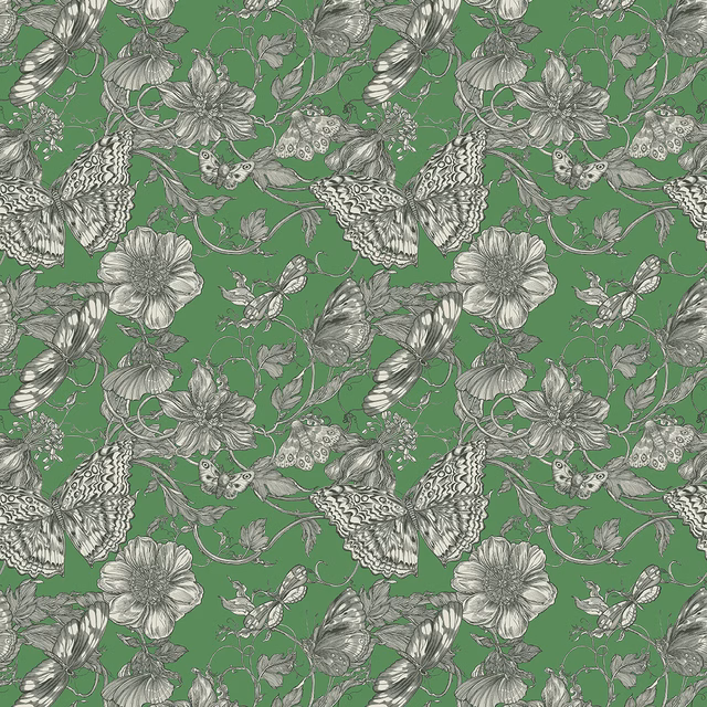 Papillon Wallpaper Oleander fabric