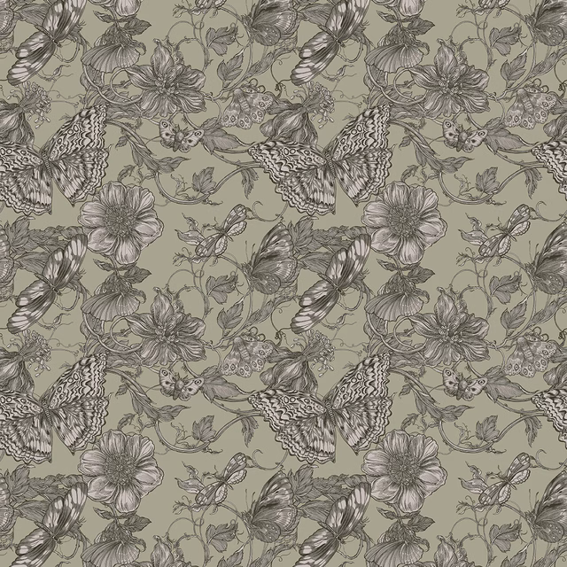 Papillon Wallpaper Pistachio fabric