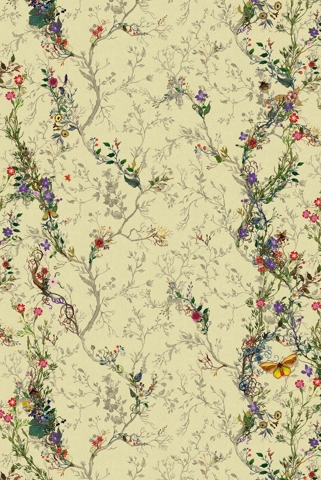 Random Ruskin Wallpaper Antique fabric