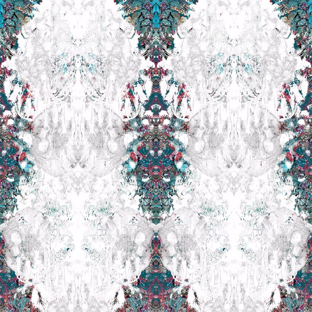 Rip Swathe Wallpaper Teal fabric