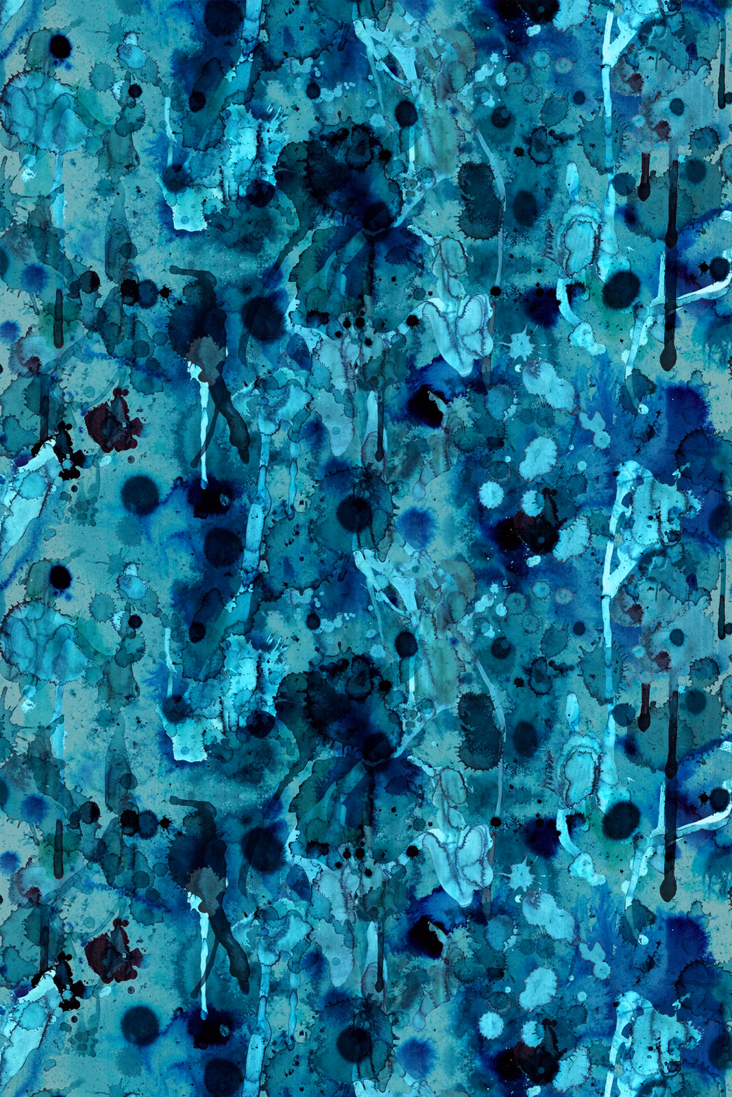 Storm Blotch Superwide Wallpaper Blues fabric