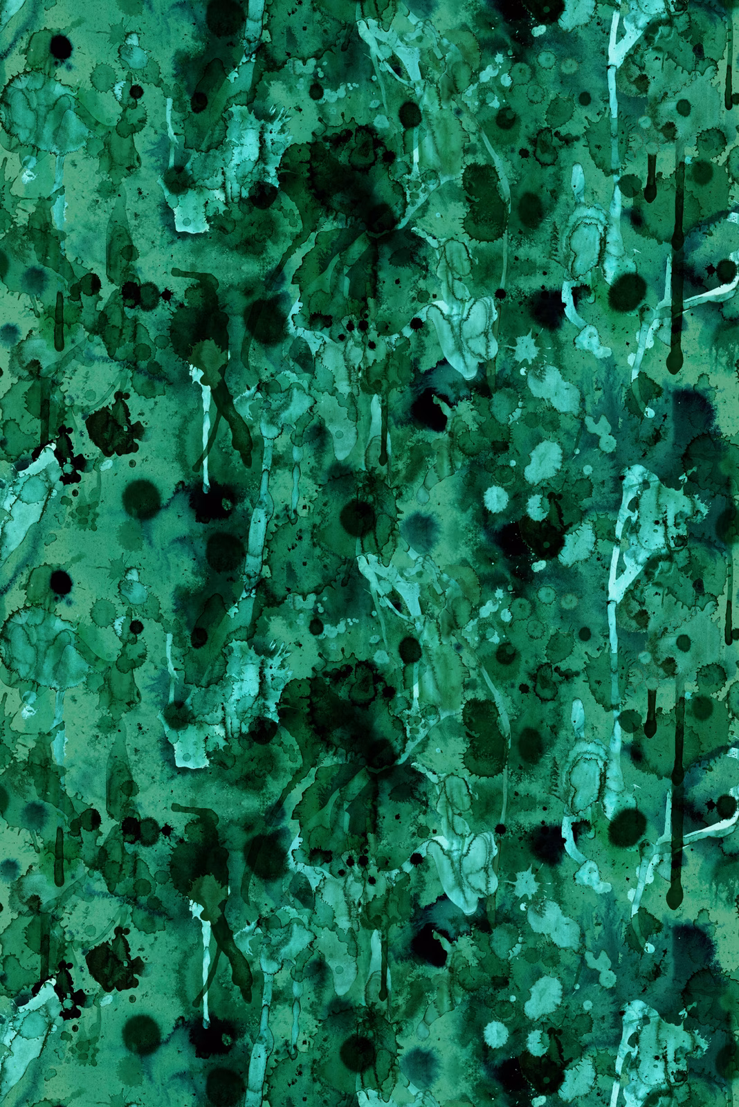 Storm Blotch Superwide Wallpaper Greens fabric