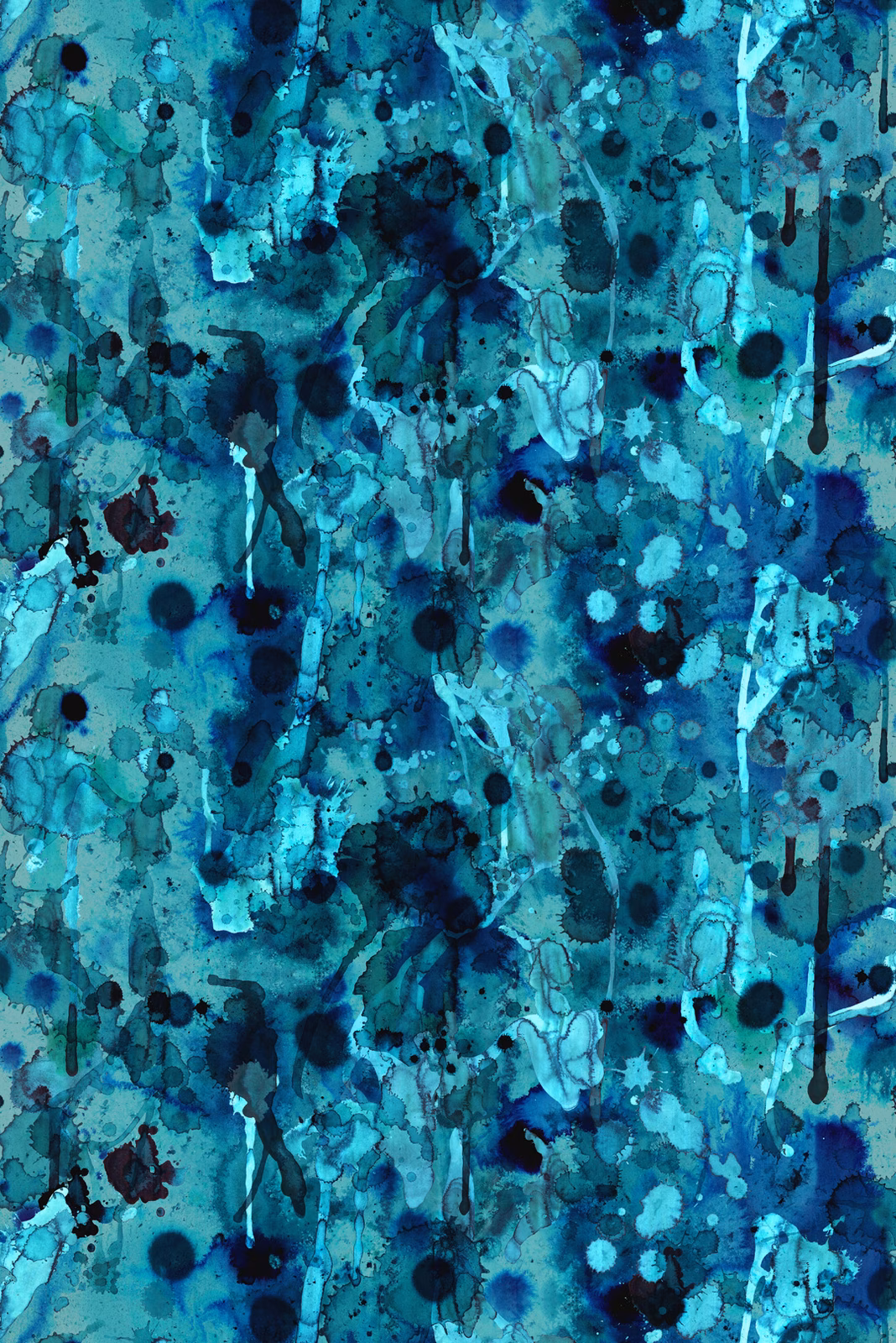 Storm Blotch Velvet Fabric Blues fabric