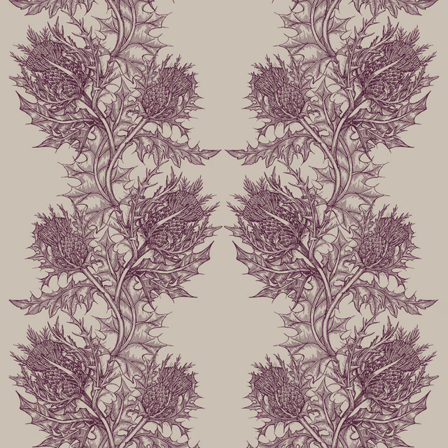Thistle Fabric Beetroot fabric