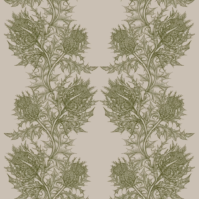 Thistle Fabric Olive Green fabric
