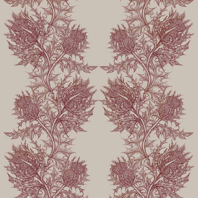 Thistle Fabric Red fabric