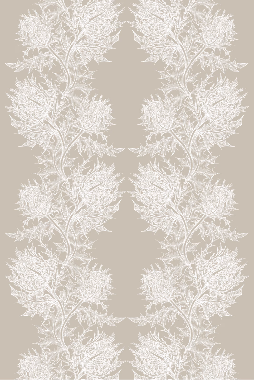 Thistle Fabric White fabric