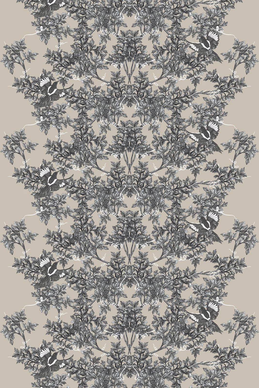Two In A Bush Fabric Pale Blue fabric