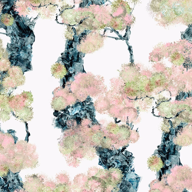 Wee Pinyin Wallpaper Ground Barley fabric