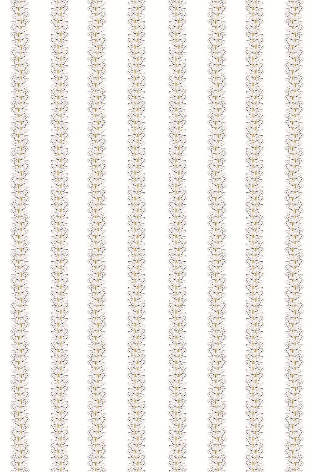White Moth Stripe Wallpaper Original fabric