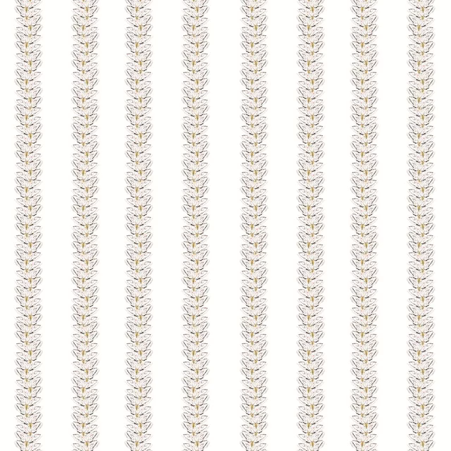 White Moth Stripe Wallpaper Original fabric