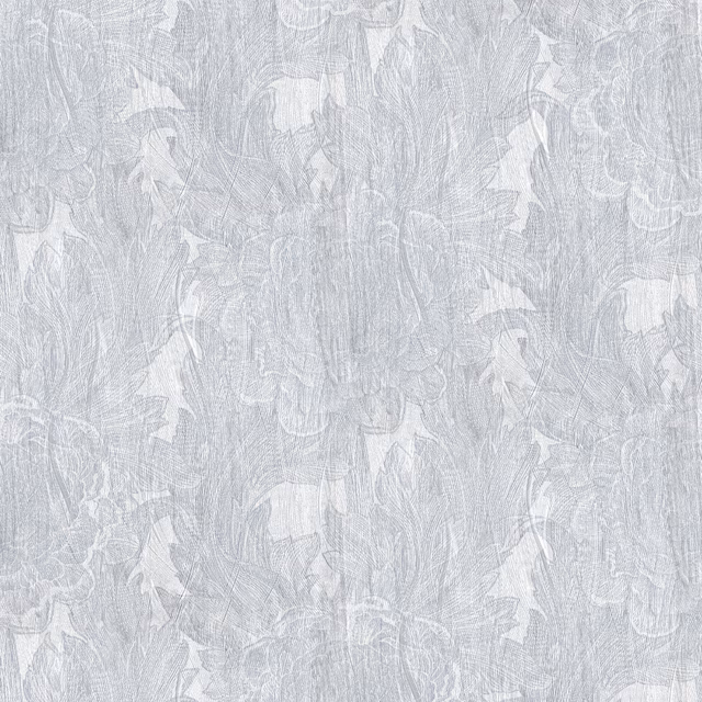 Whitewash Rose Wallpaper Blue fabric