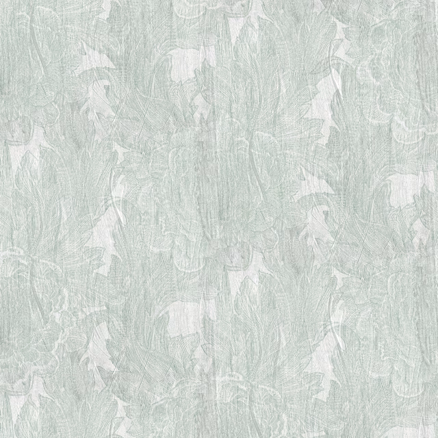 Whitewash Rose Wallpaper Green fabric