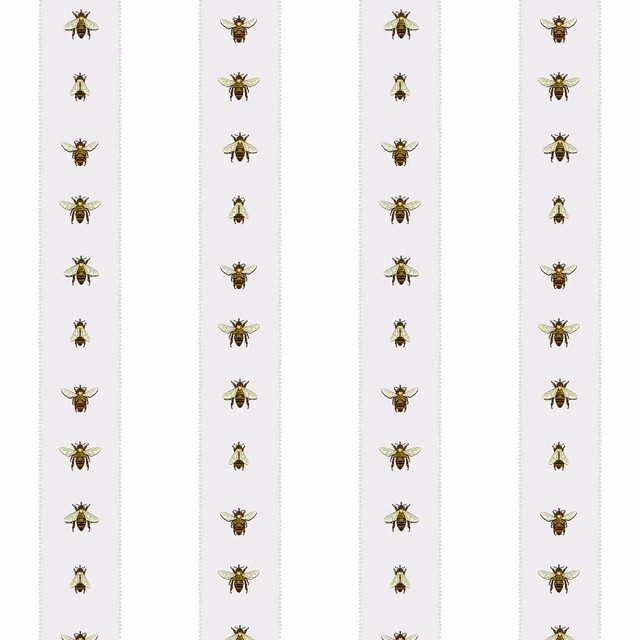 Wild Honey Bee Line Wallpaper Islay fabric