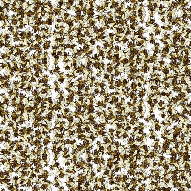 Wild Honey Bee All Over Wallpaper Original All Over fabric