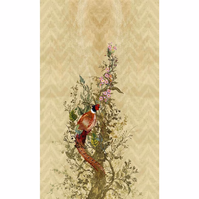 Winchester Superwide Wallpaper Panels Common Pheasant Beige fabric