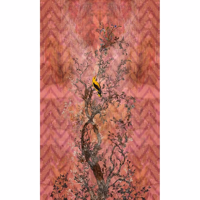 Winchester Superwide Wallpaper Panels Oriole Right Red fabric