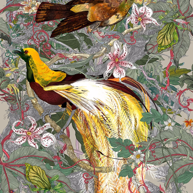 XL Jungle Modular Wallpaper Panels: Papua Paradise fabric