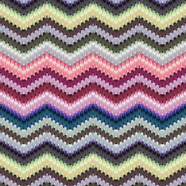 Zig Zag Moth Velvet Fabric Original fabric
