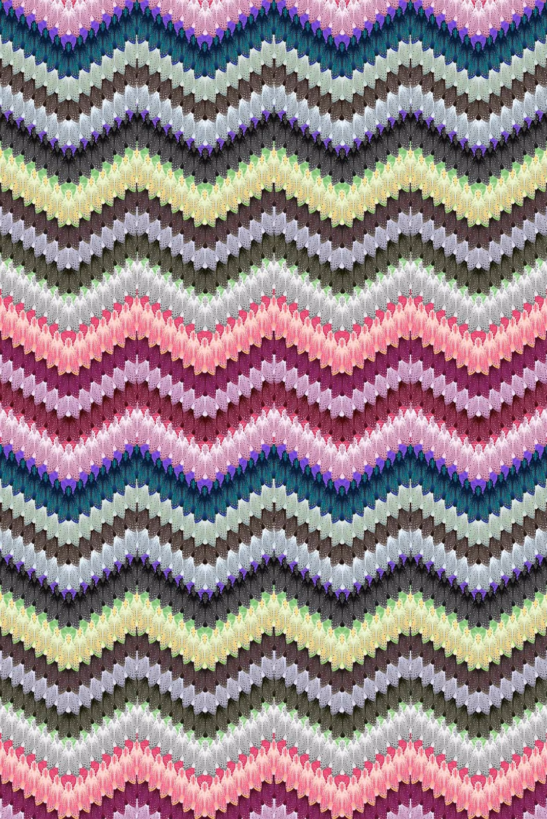 Zig Zag Moth Wallpaper Original fabric